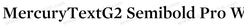 MercuryTextG2 Semibold Pro Web字体转换